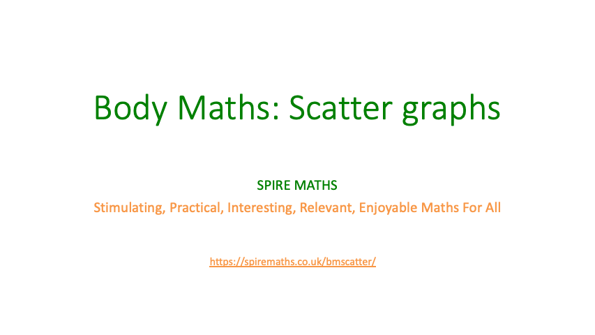 Body Maths: Scatter Graphs