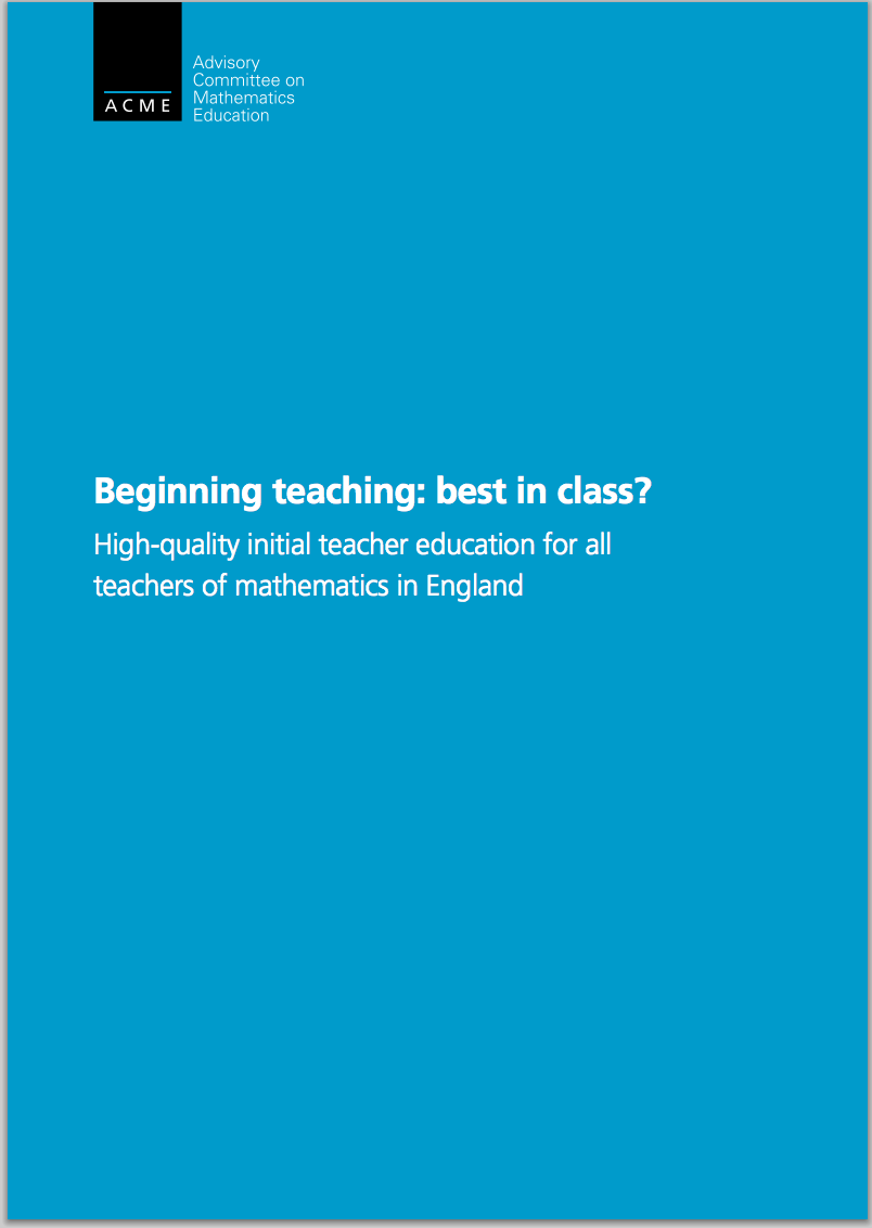 Beginning Teaching: Best in Class?