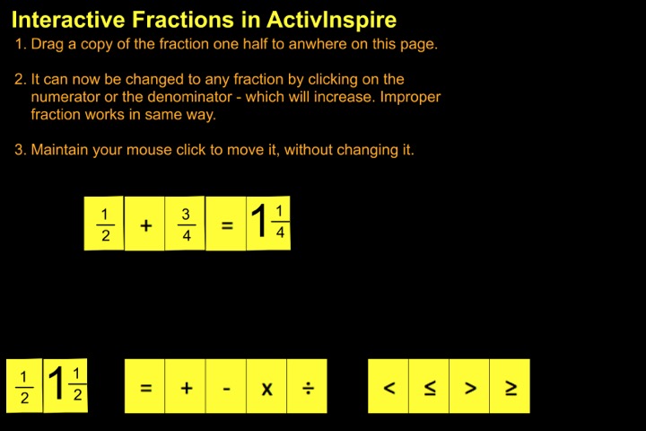 Fractions in Flipcharts
